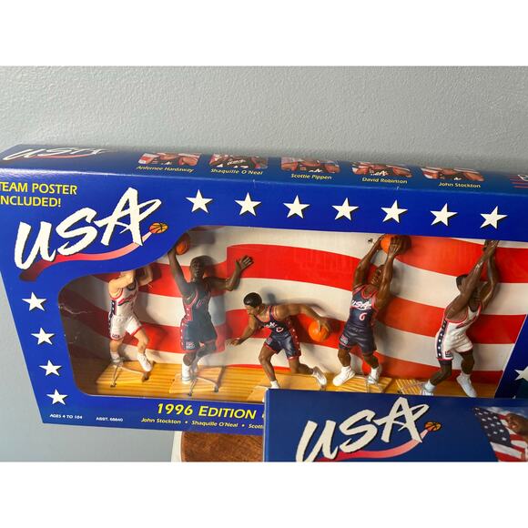Vintage 1996 USA Basketball Starting Lineup – COMPLETE SEALED Two-Box Sets 1 & 2 - Picture 4 of 16